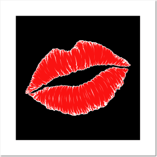 Kiss,kissing,kiss lover,red lips Posters and Art